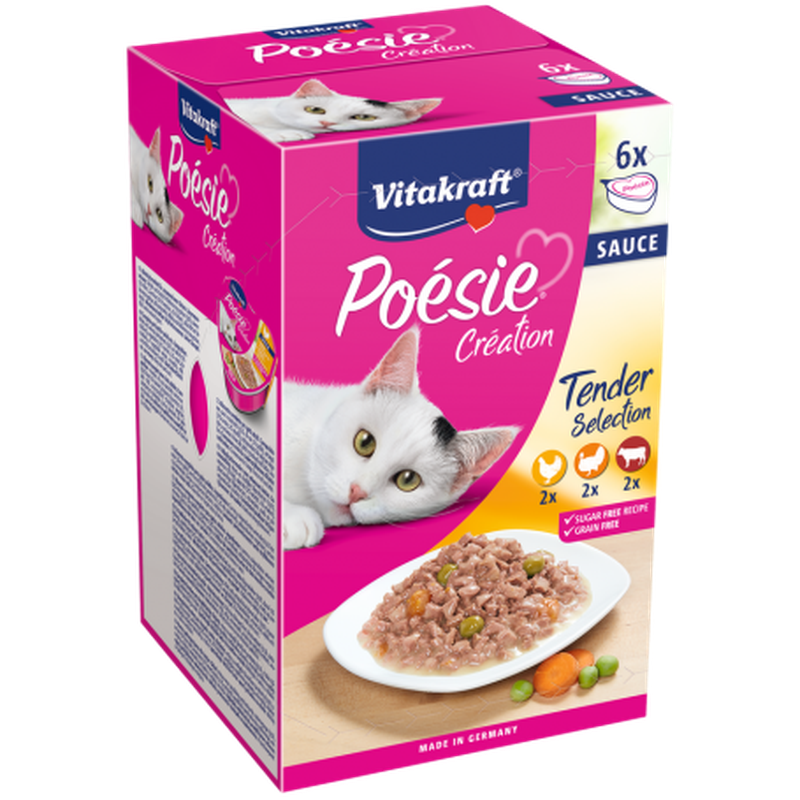 Pack 6 Unidades Vitakraft Variedades Para Gato 85Gr