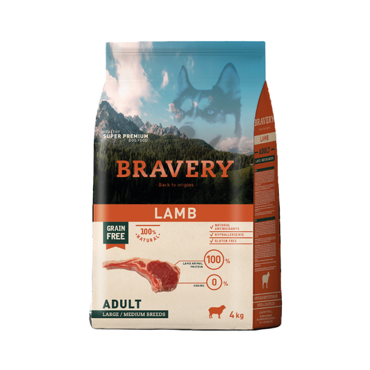 Bravery Adult Dog Large / Medium Breeds Lamb 4Kg