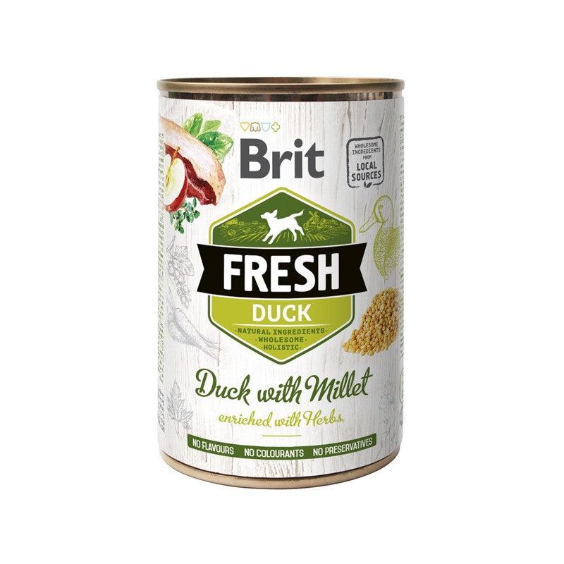 Brit Pate Fresh Duck - Pato Con Mijo Dog 400G