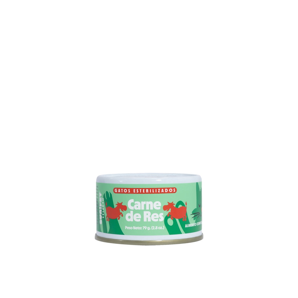 SuniSelecto Alimento Húmedo Carne de Res Para Gato Esterilizado 79 Gr