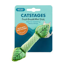 Catstages Fresh Breath Stick Peluche Con Menta y Catnip Para Gatos
