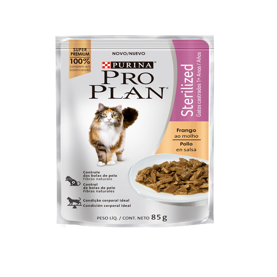 Pack 15 Unidades Pro Plan Sterilized Cat Pollo En Salsa Pouch 85G
