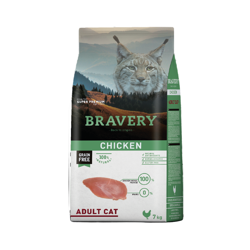 Bravery Adult Cat Chicken 7Kg