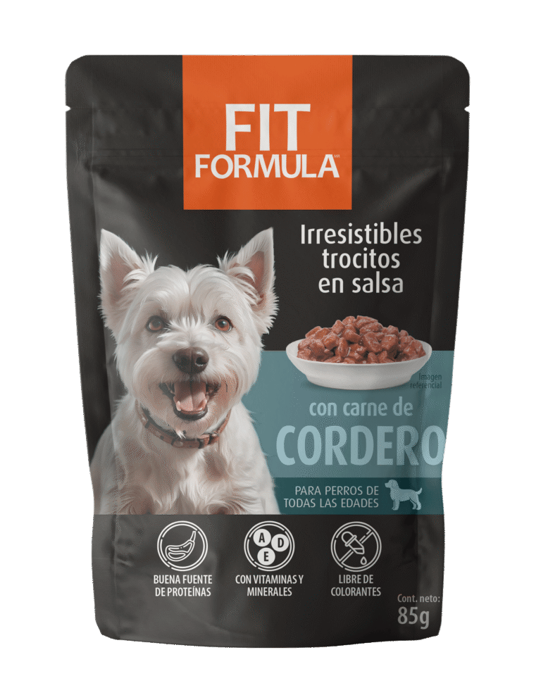 Fit Formula Pouch Trocitos en Salsa Carne de Cordero Para Perros 85g