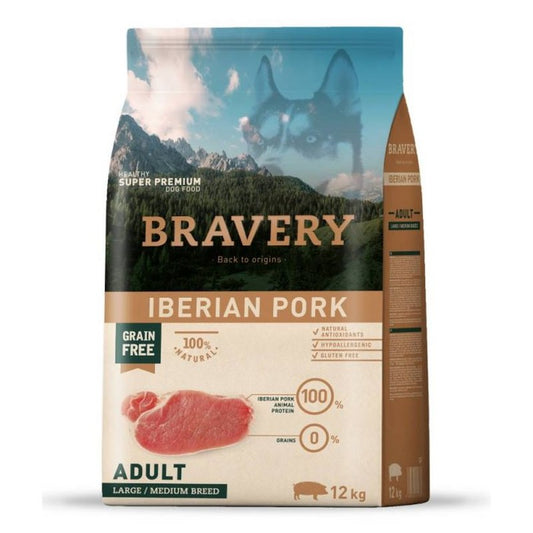 Bravery Adult Dog Large / Medium Breeds Iberian Pork 12Kg