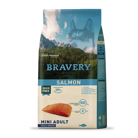Bravery Mini Adult Dog Small Breeds Salmon 2Kg