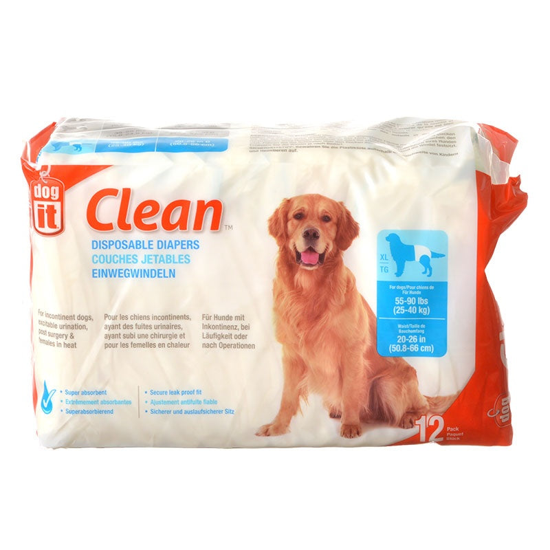 Dogit Clean Pañales Desechables Xl 12Unid