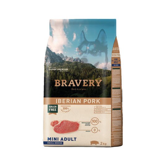 Bravery Mini Adult Dog Small Breeds Iberian Pork 2Kg
