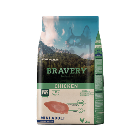 Bravery Mini Adult Dog Small Breeds Chicken 2Kg
