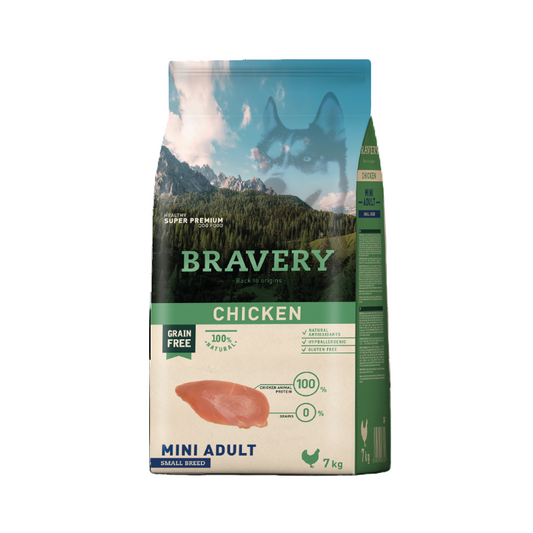 Bravery Mini Adult Dog Small Breeds Chicken 7Kg