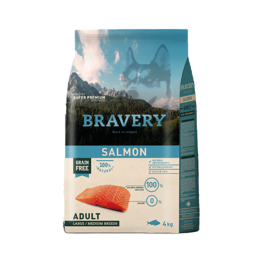 Bravery Adult Dog Large / Medium Breeds Salmon 4Kg
