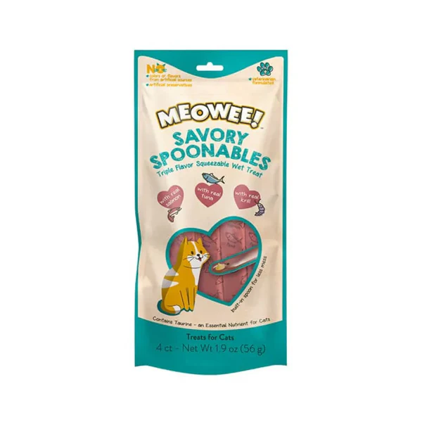 Meowee Spoon Snack Salmón, Atún Y Camarones