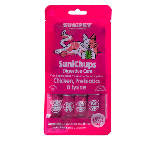 SuniChups Cuidado Digestivo Snack Cremoso Para Gatos 56gr