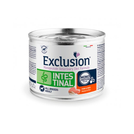 Exclusion Perro Veterinario Intestinal Cerdo Y Arroz 200 grs