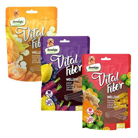 Dentalight Vital Fiber Wellbar - Snack Para Perro 80G