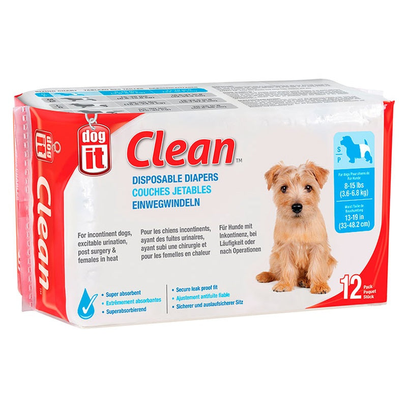 Dogit Clean Pañales Desechables S/P 12Unid