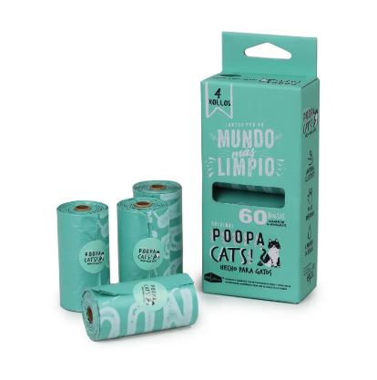 Poopa Cats - Bolsas Desecho Hechas Para Gatos 60 Unidades