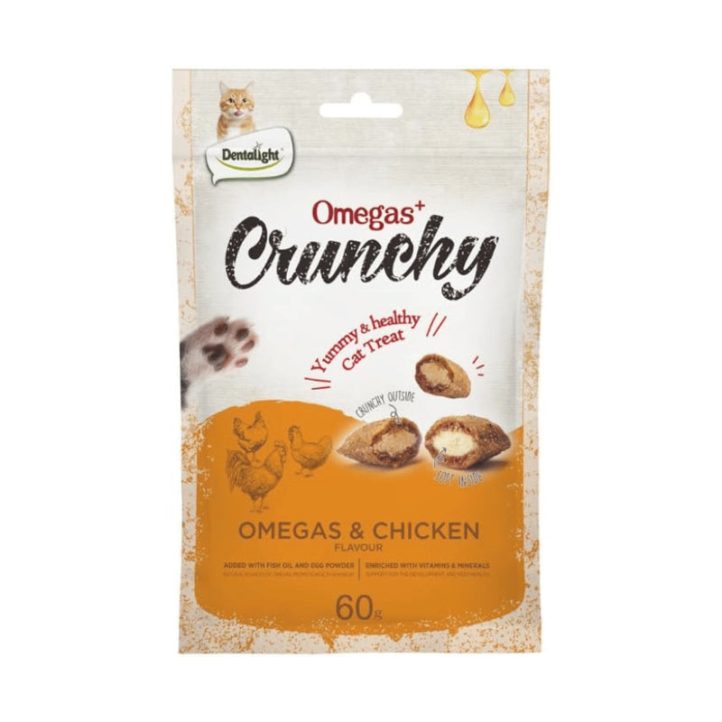 Dentalight Omegas Crunchy Para Gatos 60Grs