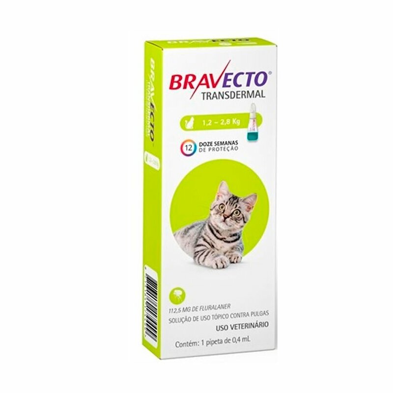 Antiparasitario Bravecto De 1.2 A 2.8Kg Para Gatos 1