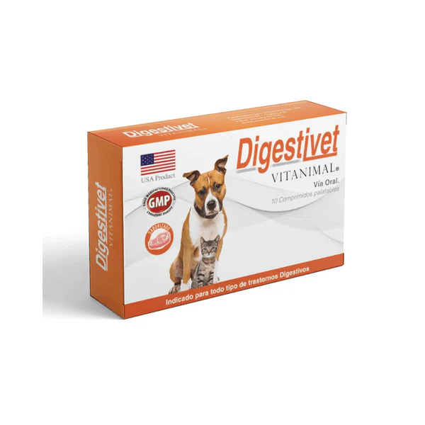 Digestivet Vitanimal Para Perros y Gatos 10 Comprimidos