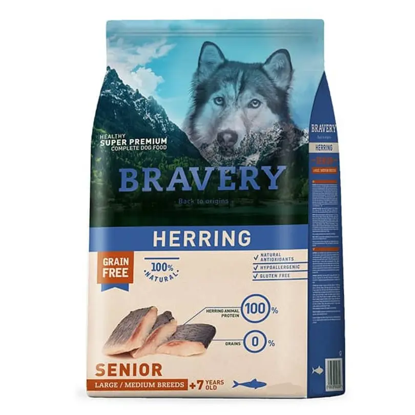 Bravery Adult Dog Senior Large/Medium Herring