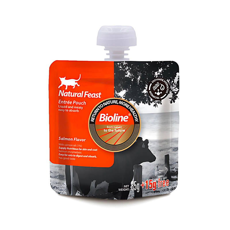 Bioline Entree Pouch Salmón Para Gatos 85g+15g Gratis