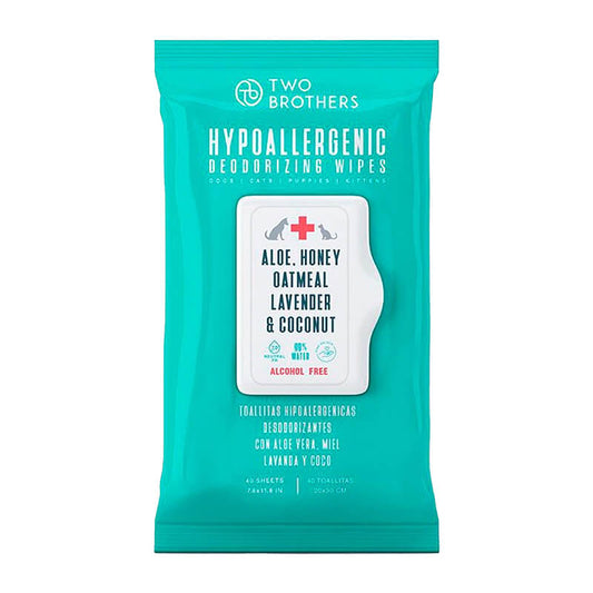 Two Brothers Hypoallegenic- Toallitas Hypoallergenicas Desodorizantes 40 Unid