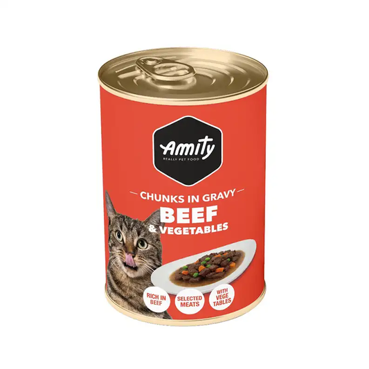 Amity Chunks Carne Y Vegetales Alimento Húmedo Para Gatos 415gr