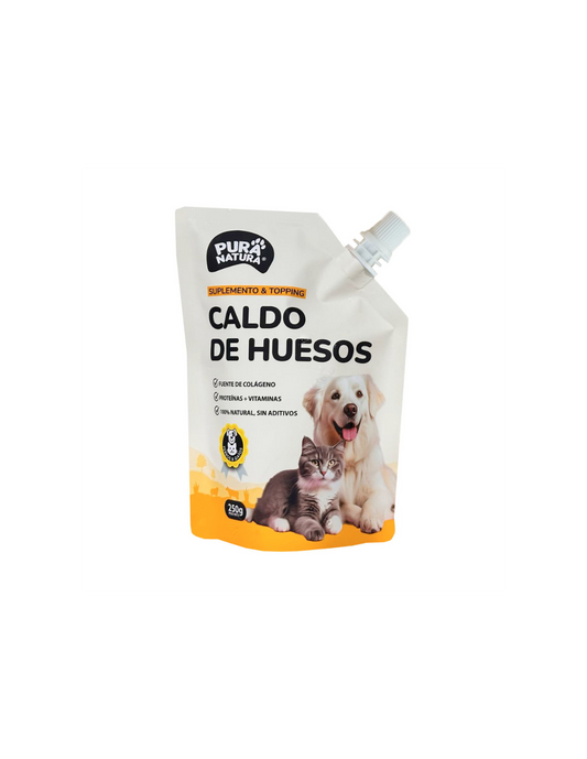 Pura Natura Caldo de Huesos Para Perros y Gatos 250Gr