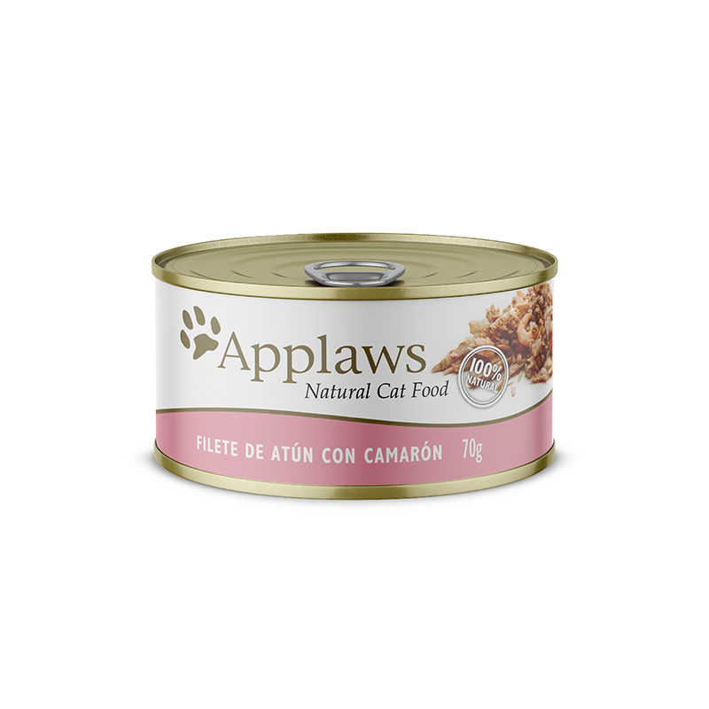 Applaws Enlatado Filete De Atun Camaron Con Caldo Para Gatos 70gr
