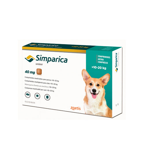 Simparica 40Mg 10 A 20Kg 3Comp