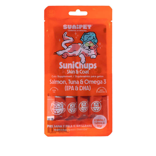 SuniChups Piel Y Pelaje Snack Cremoso Para Gatos 56gr