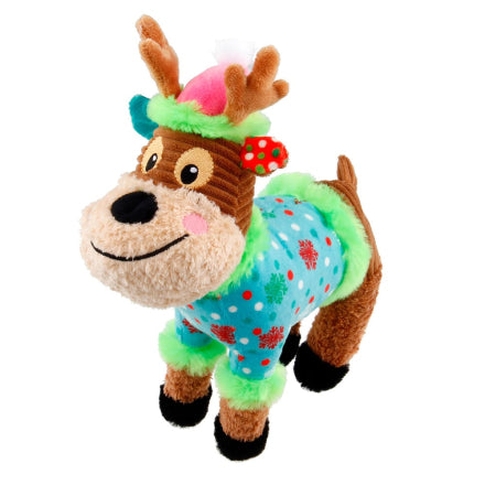 Gigwi Peluche Reno De Pie Navidad Juguete Para Perro Talla S-M