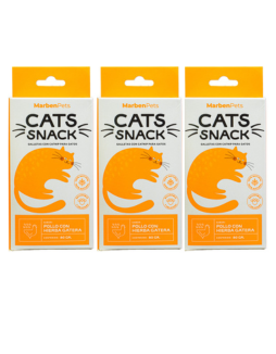 Pack 3X2 Marben Cats Snack Pollo Con Hierba Gatera 80G
