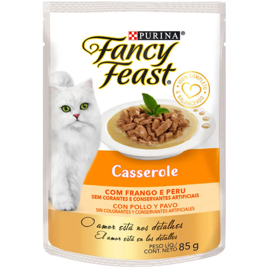 Pack 15 Unidades Fancy Pouch Casserole Pollo Y Pavo 85Gr