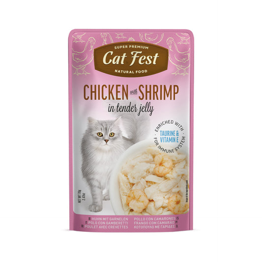 Cat Fest Pollo Con Camarones Alimento Húmedo Para Gato 70gr