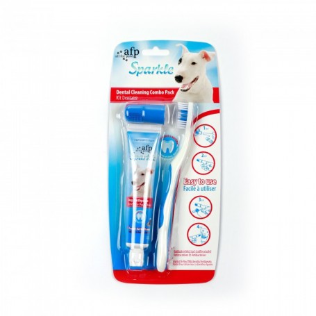 Afp Sparkle Kit de Limpieza Dental Para Perros