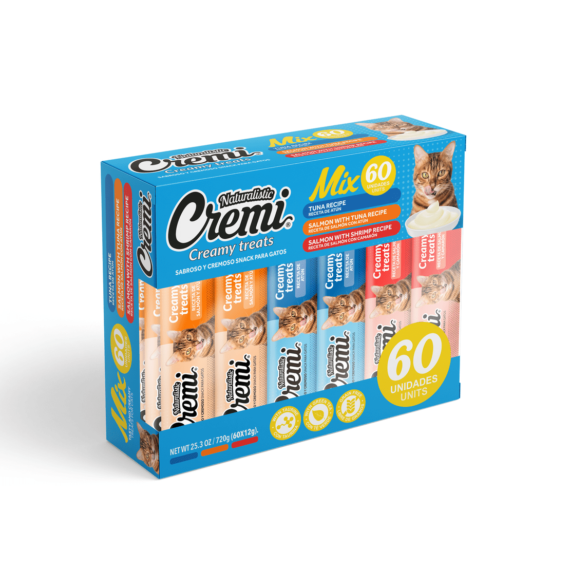Naturalistic Cremi - Snack Gato 60 Unidades