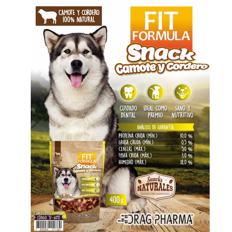 Fit Formula Camote y Cordero Snack Perro 400g