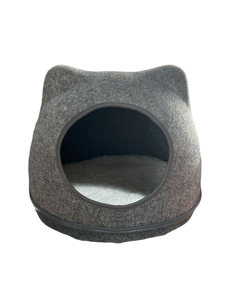 Pawise Cat Igloo Fieltro Gris