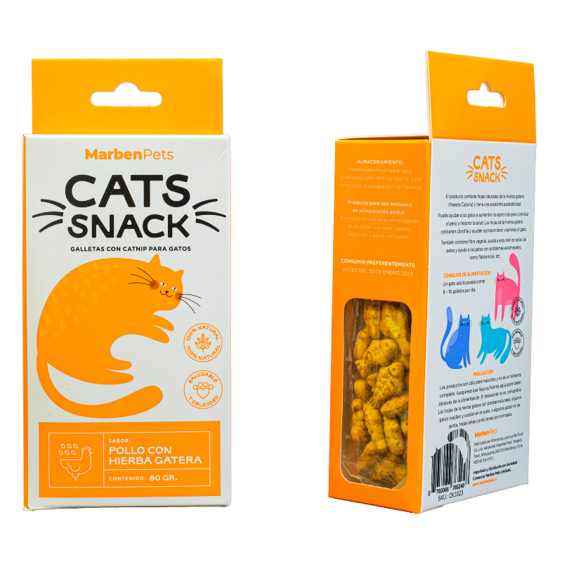 Pack 3X2 Marben Cats Snack Variados Con Hierba Gatera 80G