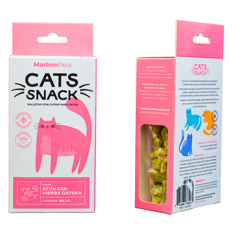 Pack 3X2 Marben Cats Snack Variados Con Hierba Gatera 80G