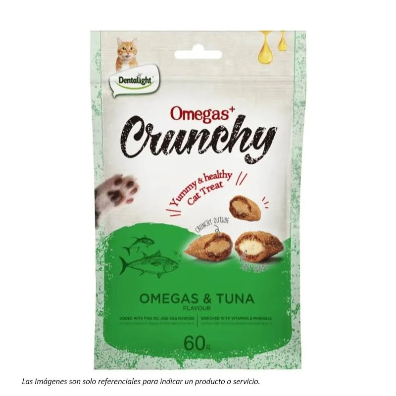 Pack 3 Snack Dentalight Omegas Crunchy Para Gatos 60G