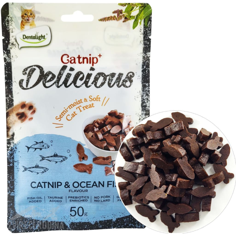 Pack 3 Snack Dentalight Catnip Delicious Para Gatos 50g