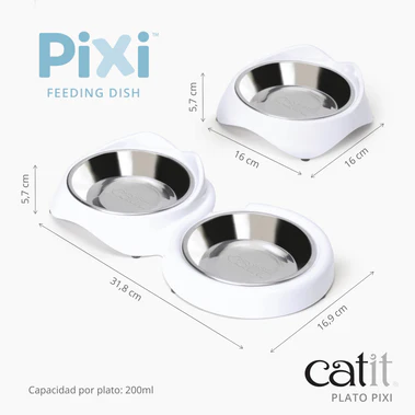 Catit Pixi Plato Individual Para Gatos