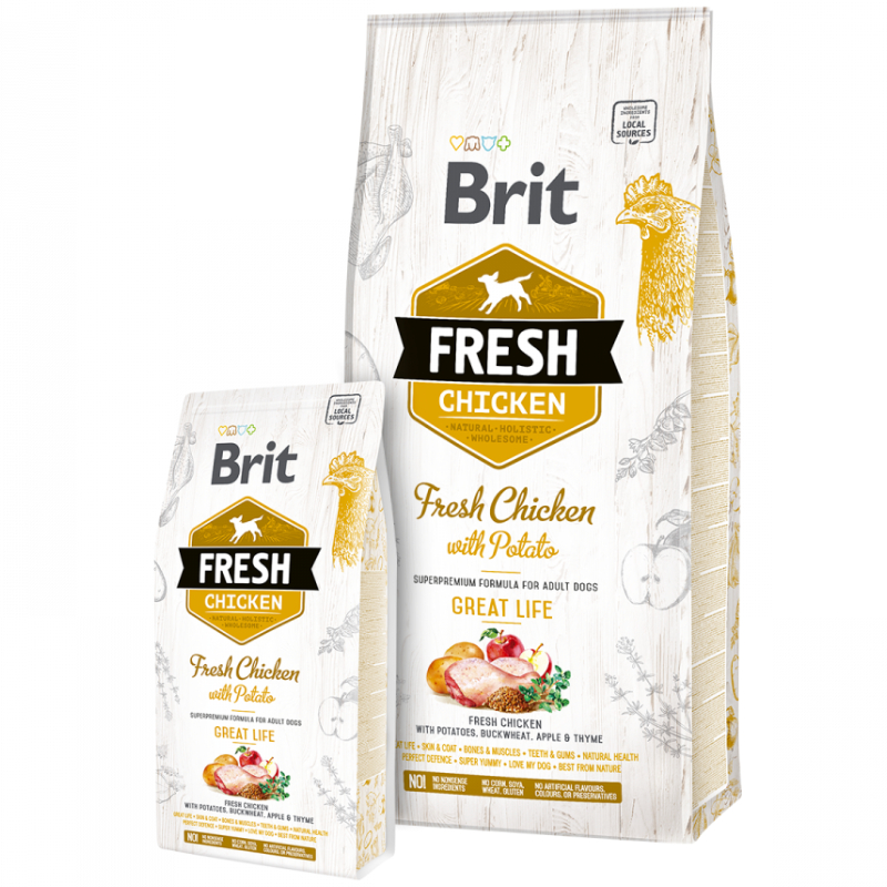 BRIT FRESH CHICKEN WITH POTATO GREAT LIFE ADULT DOG