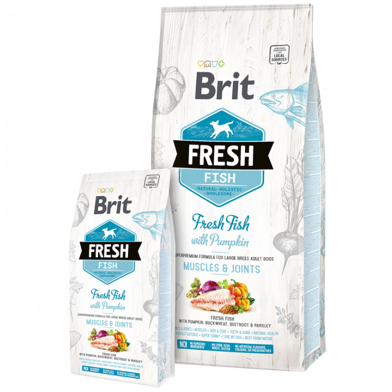 BRIT FRESH FISH WITH PUMPKIN ADULT LARGE BREED