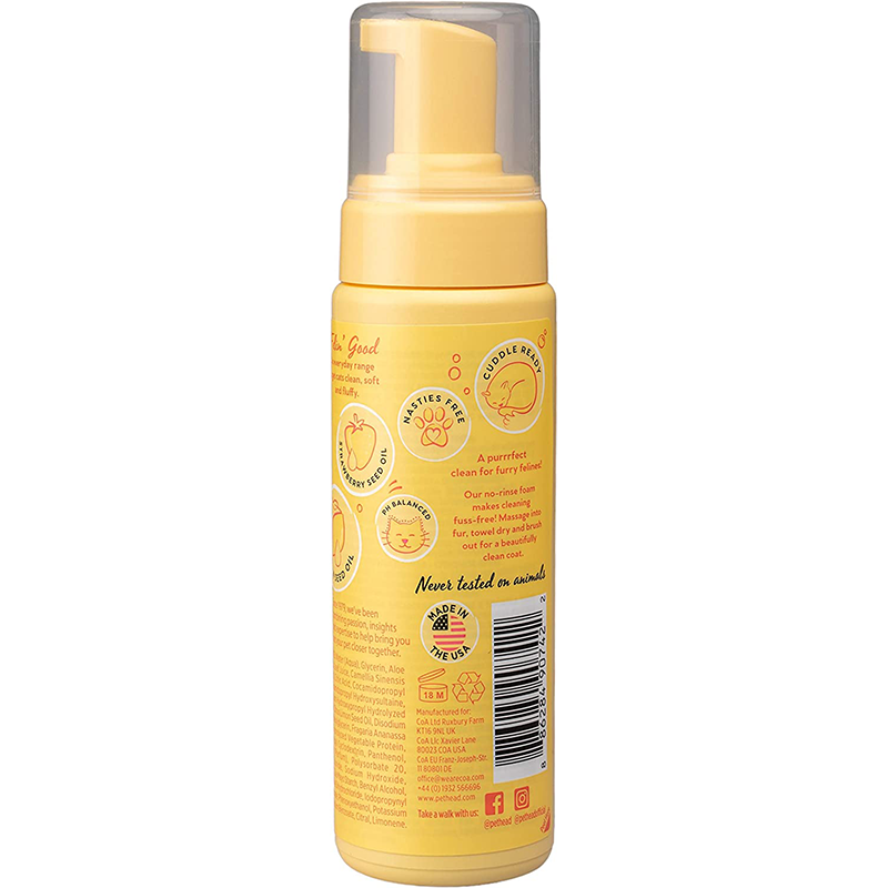 Pet Head Foam Lemon Berry - Shampoo En Seco Gatos 200ML
