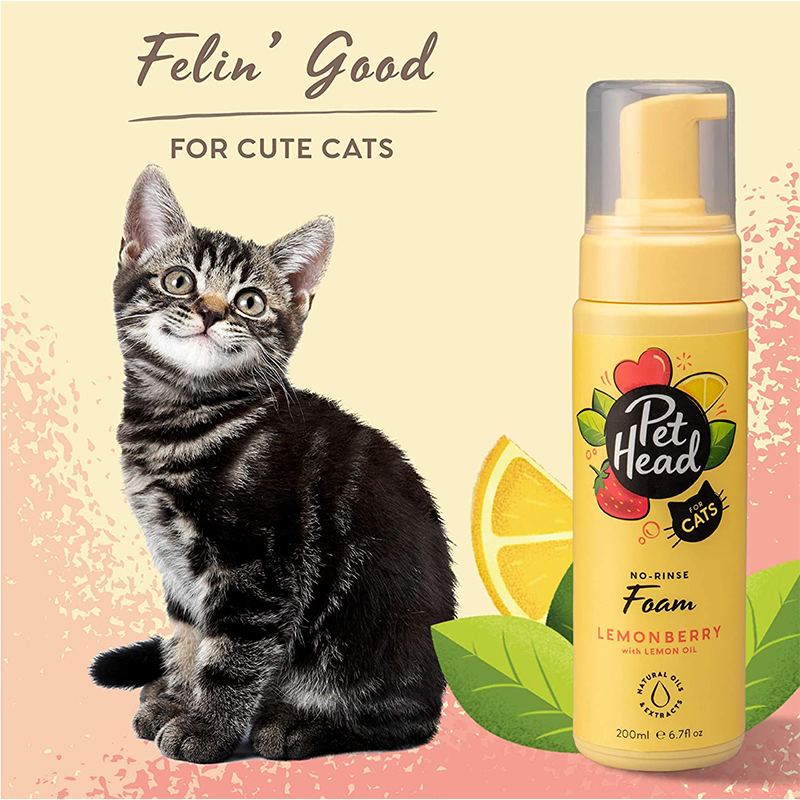 Pet Head Foam Lemon Berry - Shampoo En Seco Gatos 200ML