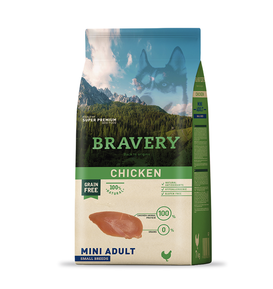 Bravery Mini Adult Dog Small Breeds Chicken 7Kg